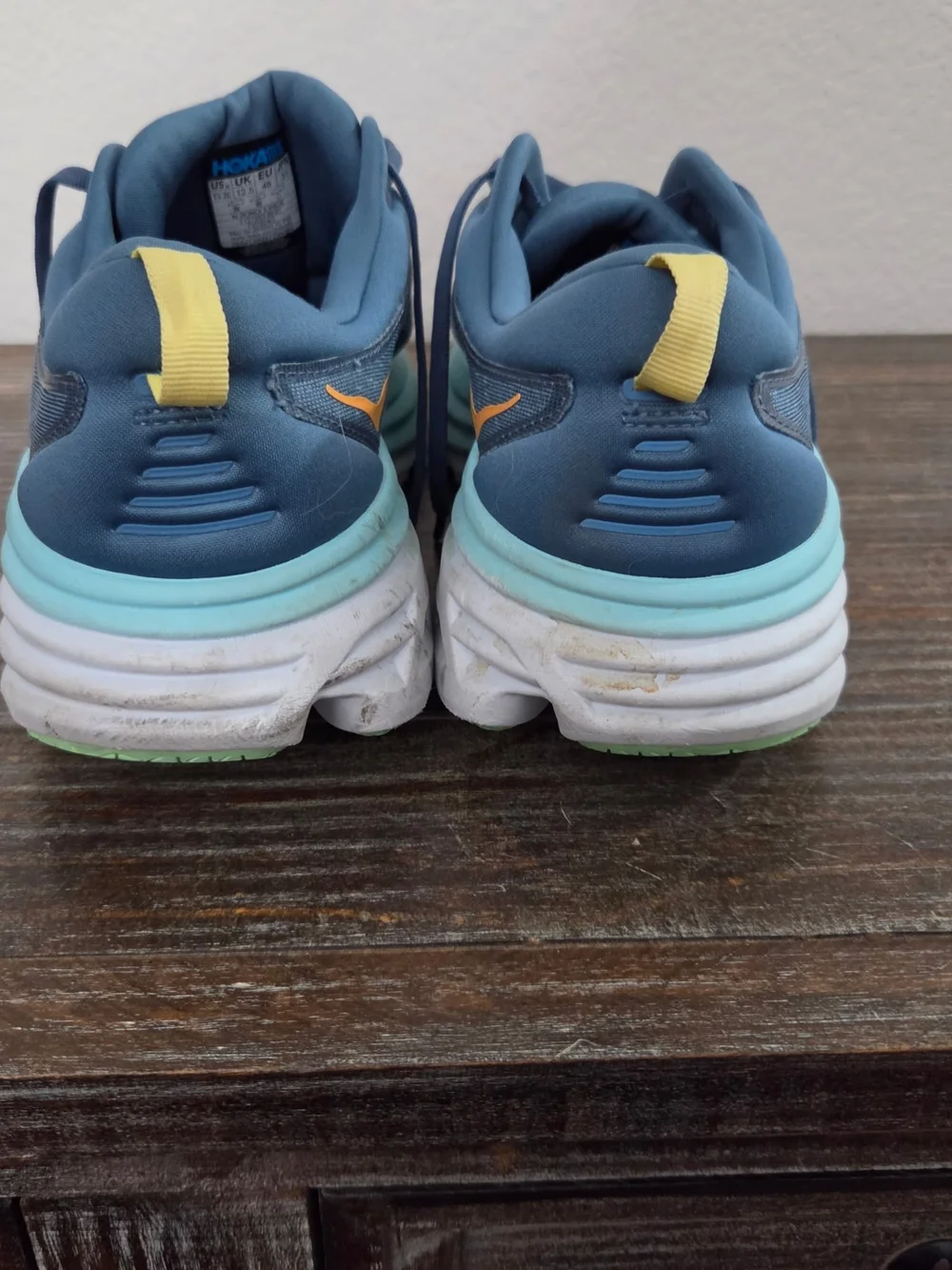 HOKA Men’s Blue Running Shoes with Mint Midsole